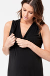 &#39;Virtue&#39; Nursing Maxi Dress - Black