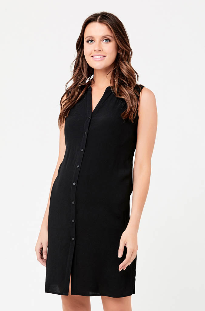 Ripe Maternity 'April' Nursing Tunic Dress - Black