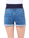 Denim Maternity Shorty-Shorts - Blue