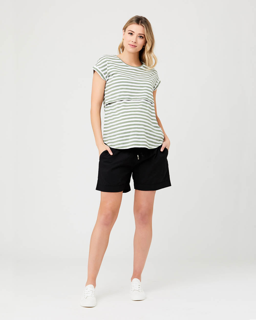 &#39;Philly&#39; Maternity Shorts - Black