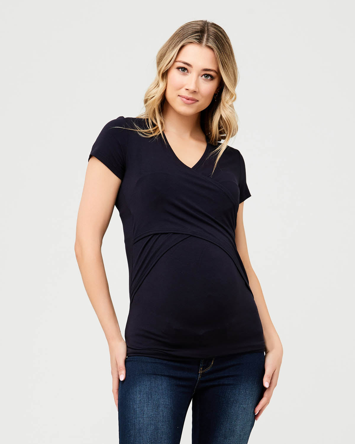 New Navy “Embrace' Short Sleeve Nursing Tee