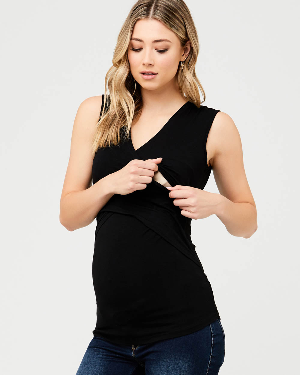 'Embrace' Nursing Tank - Black