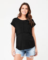 Ripe Maternity &#39;Richie&#39; Nursing Tee - Black