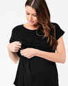 Ripe Maternity &#39;Richie&#39; Nursing Tee - Black