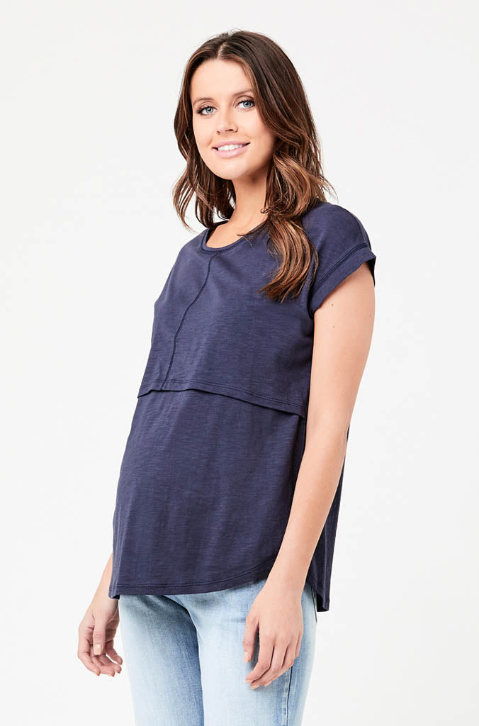 Ripe Maternity 'Richie' Nursing Tee - Indigo