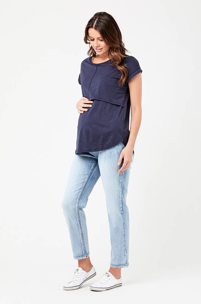 &#39;Richie&#39; Nursing Tee - Indigo