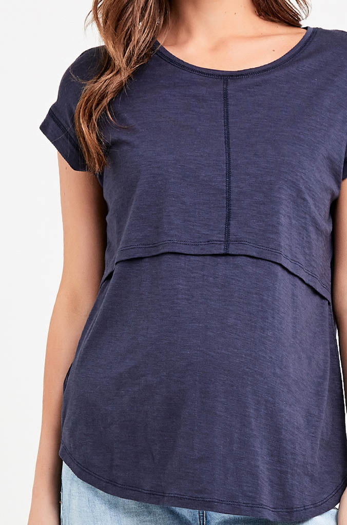 &#39;Richie&#39; Nursing Tee - Indigo