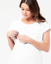 Ripe Maternity &#39;Richie&#39; Nursing Tee - White