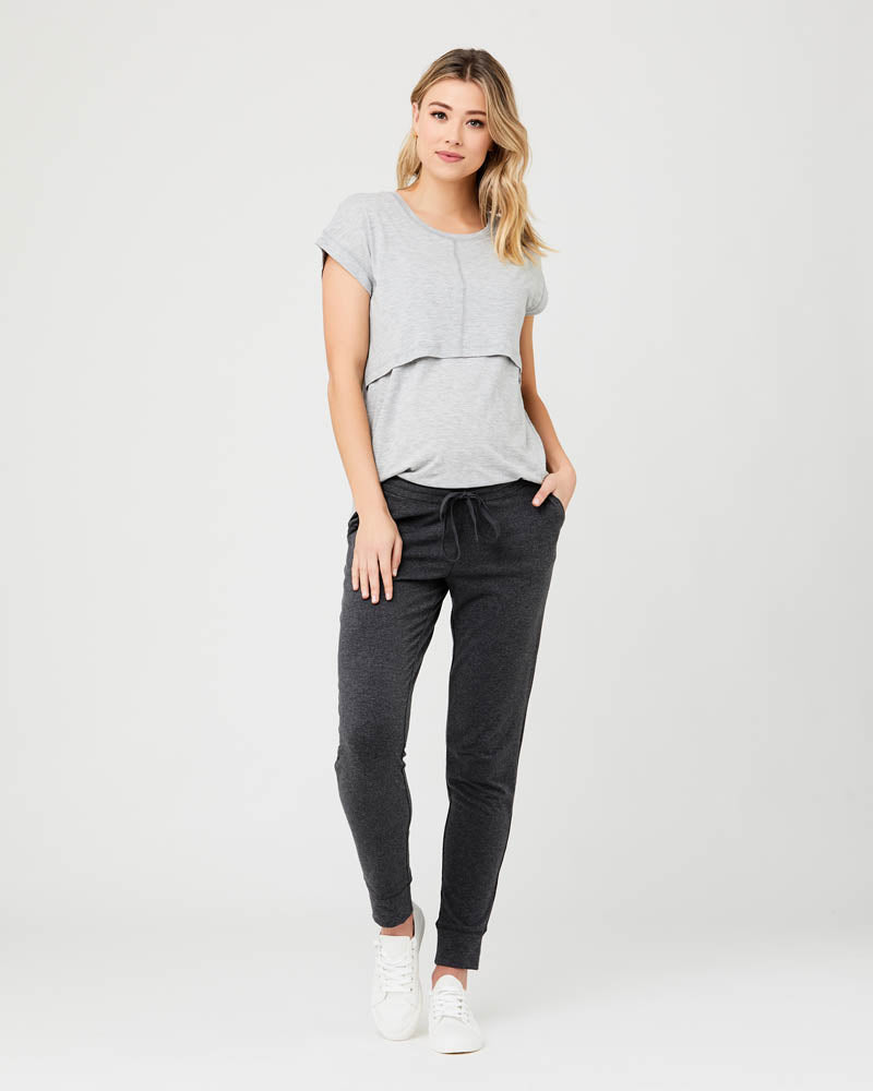 &#39;Richie&#39; Nursing Tee - Grey Marle