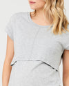 Ripe Maternity &#39;Richie&#39; Nursing Tee - Grey Marle