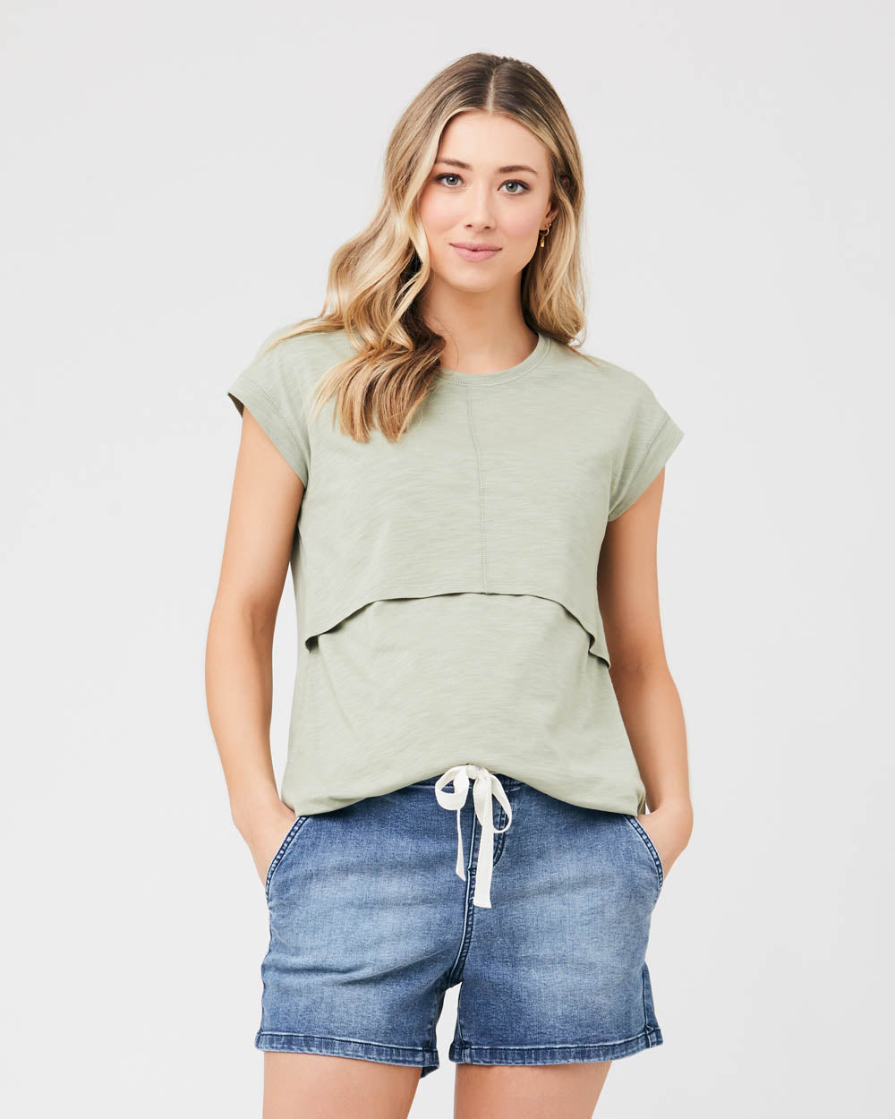 'Richie' Nursing Tee - Leaf/Moss