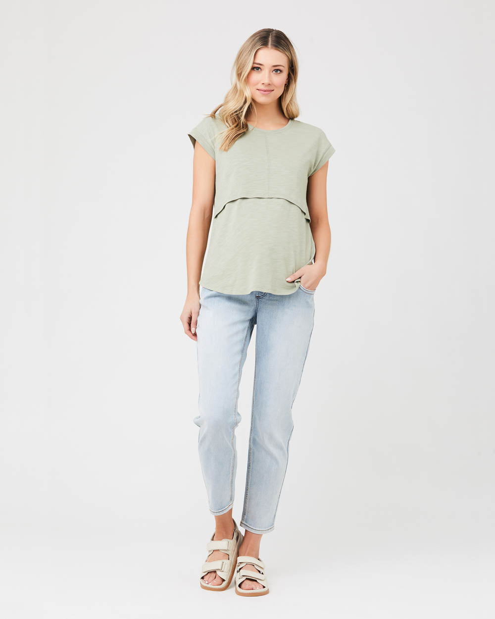 &#39;Richie&#39; Nursing Tee - Leaf/Moss