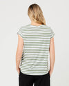 Ripe Maternity &#39;Lionel&#39; Nursing Tee - Moss/White