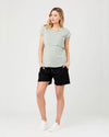 Ripe Maternity &#39;Lionel&#39; Nursing Tee - Moss/White