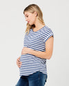 Ripe Maternity &#39;Lionel&#39; Nursing Tee - Indigo/White