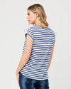 &#39;Lionel&#39; Nursing Tee - Indigo/White