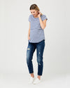 &#39;Lionel&#39; Nursing Tee - Indigo/White