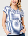 Ripe Maternity &#39;Lionel&#39; Nursing Tee - Indigo/White