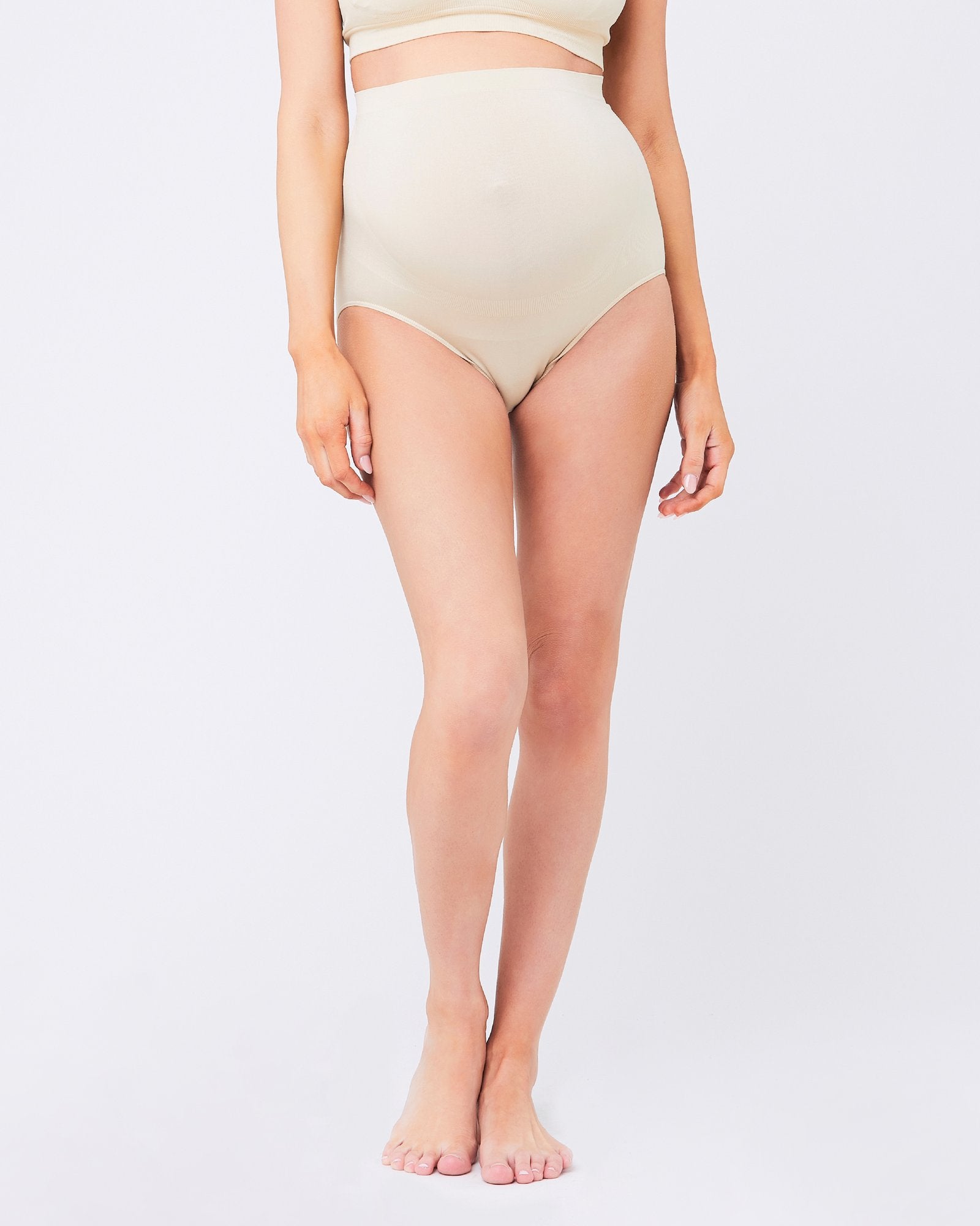 Maternity Seamless Brief - Black & Natural