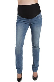 Szabo Maternity Skinny Jeans - Bleached Denim