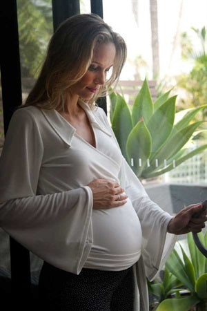 Szabo Maternity 'Juliette' Wrap Top - White