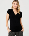 Black - Ripe Maternity &#39;Embrace&#39; Short Sleeve Nursing Tee