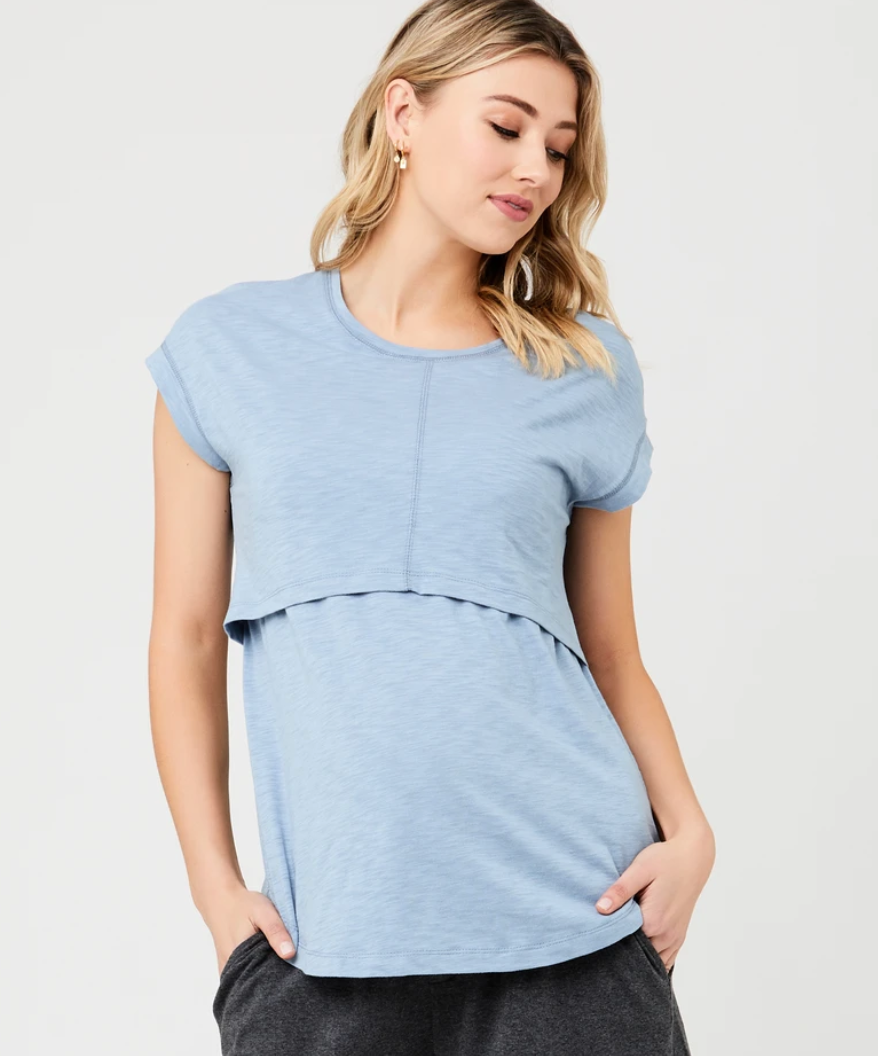 'Richie' Nursing Tee - Light Petrol