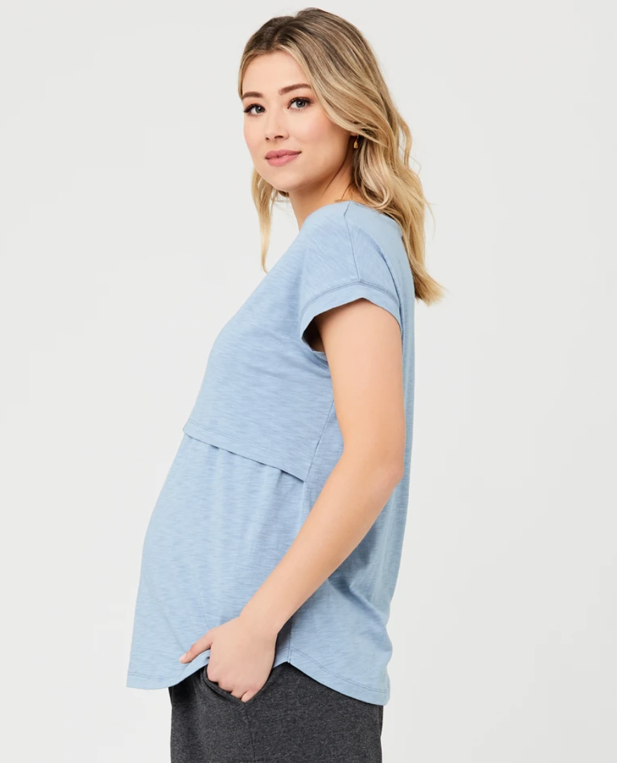 &#39;Richie&#39; Nursing Tee - Light Petrol