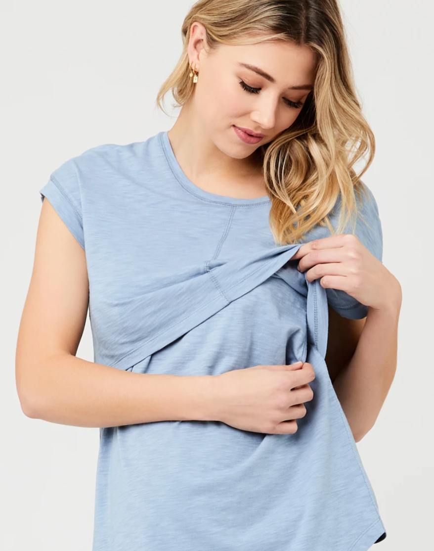'Richie' Nursing Tee - Light Petrol