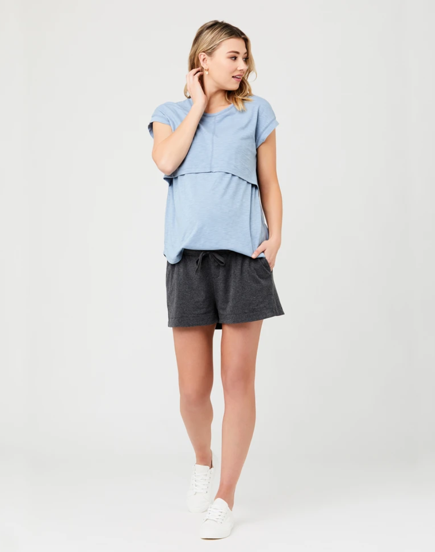 &#39;Richie&#39; Nursing Tee - Light Petrol