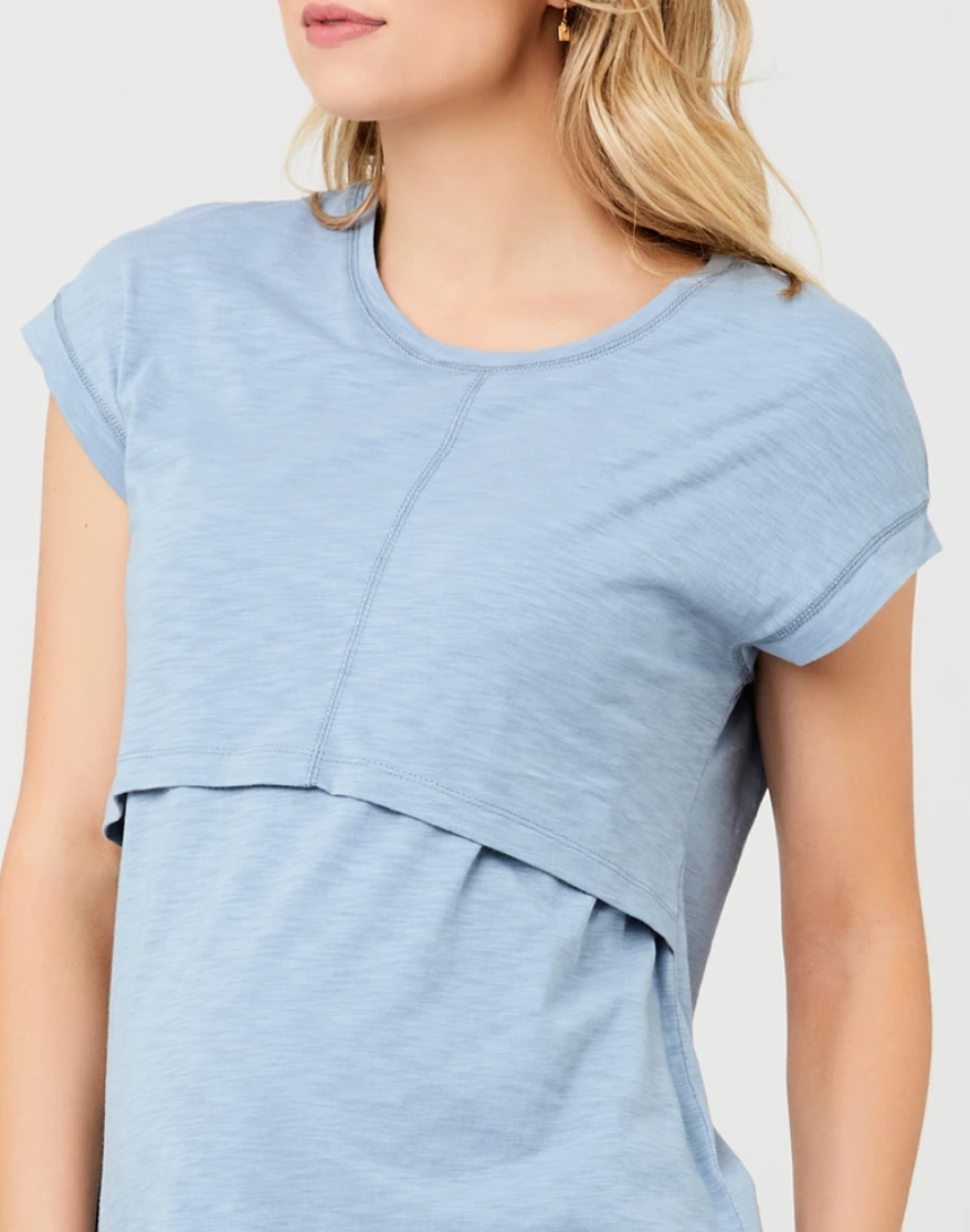 &#39;Richie&#39; Nursing Tee - Light Petrol