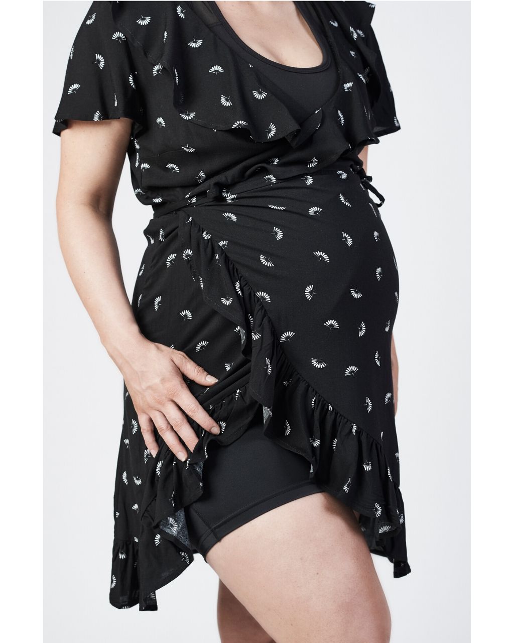 SRC Pregnancy Shorts - Mini - Over The Bump - Black