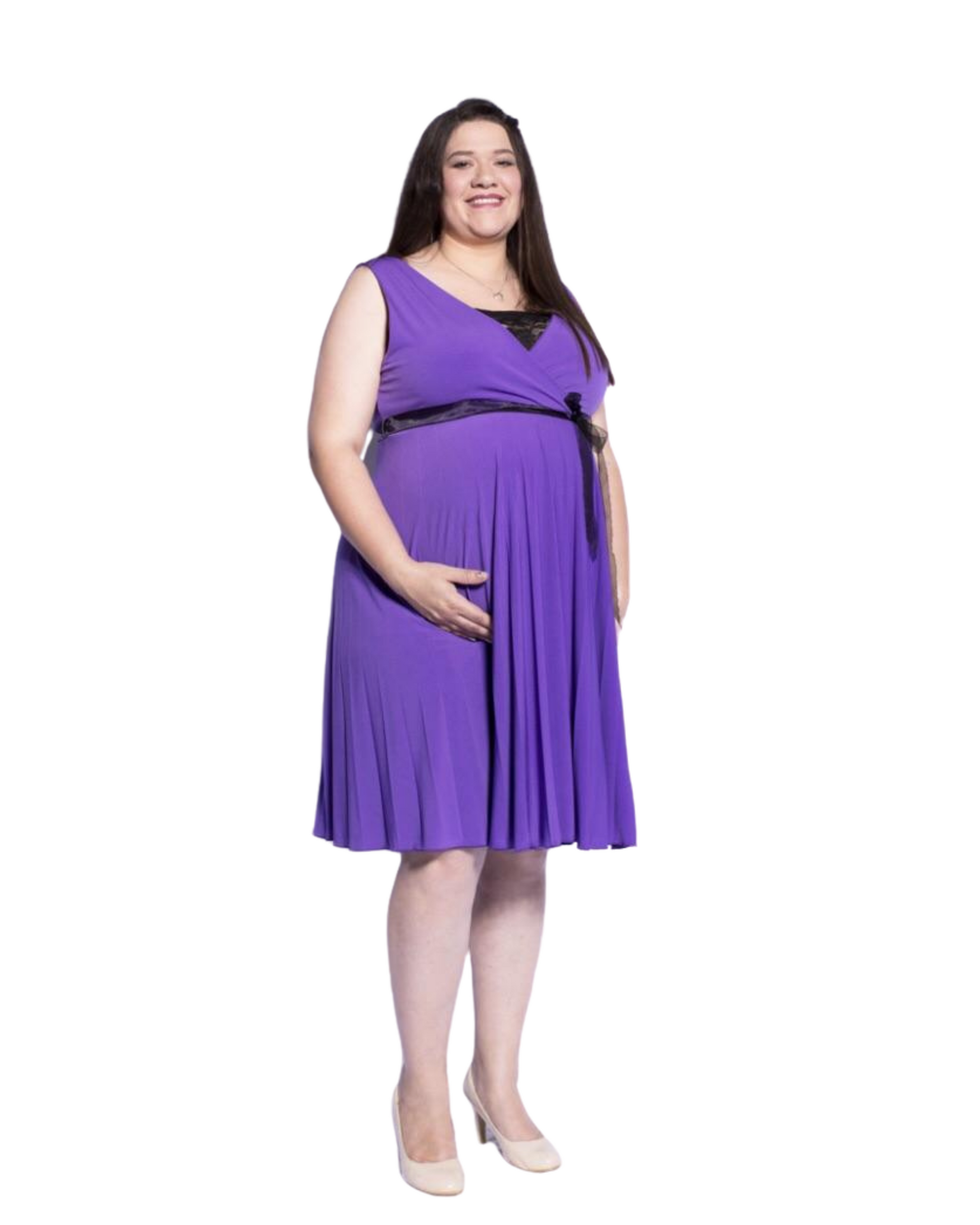 Szabo Maternity 'Sunray' Dress - Gypsy Purple