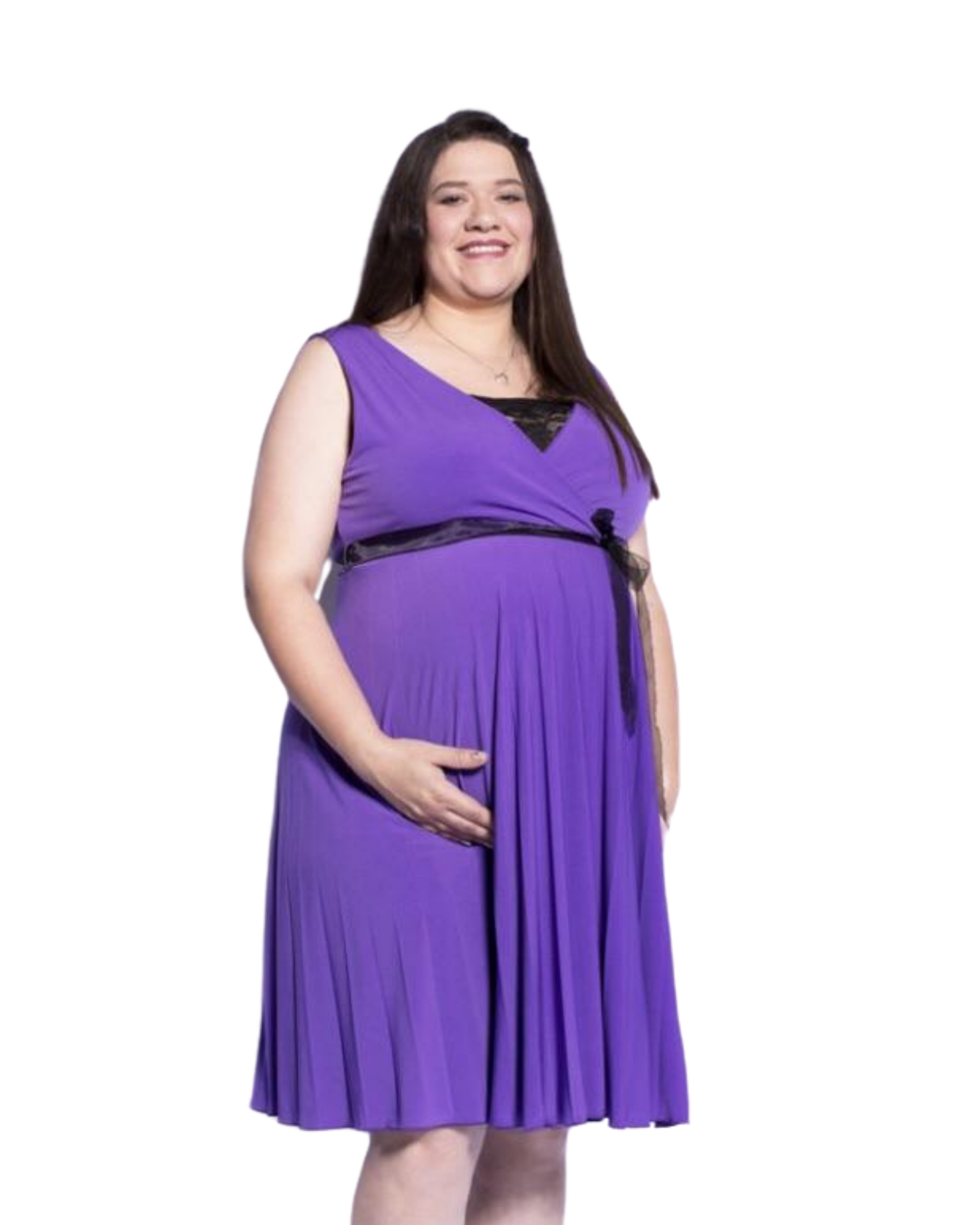 Szabo Maternity 'Sunray' Dress - Gypsy Purple