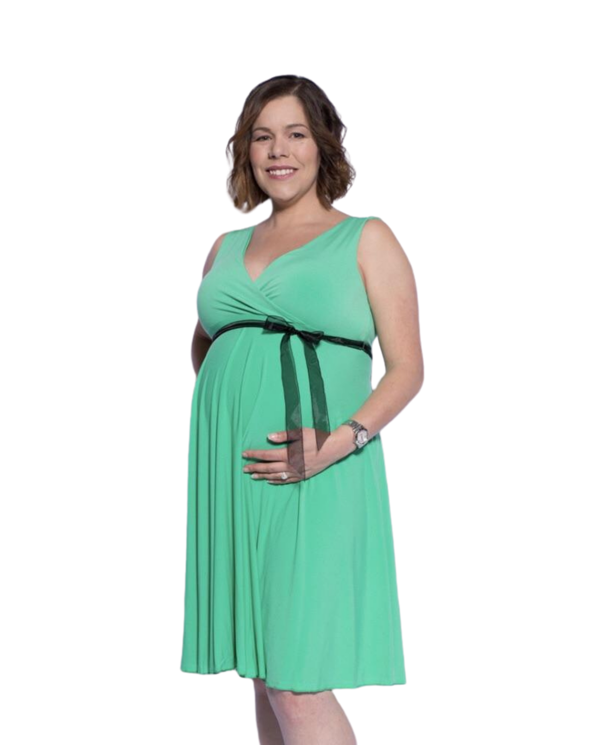 Szabo Maternity 'Sunray' Dress - Midori Green