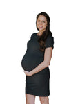 Mim &amp; Bas &#39;The Essential&#39; Maternity Dress - Charcoal
