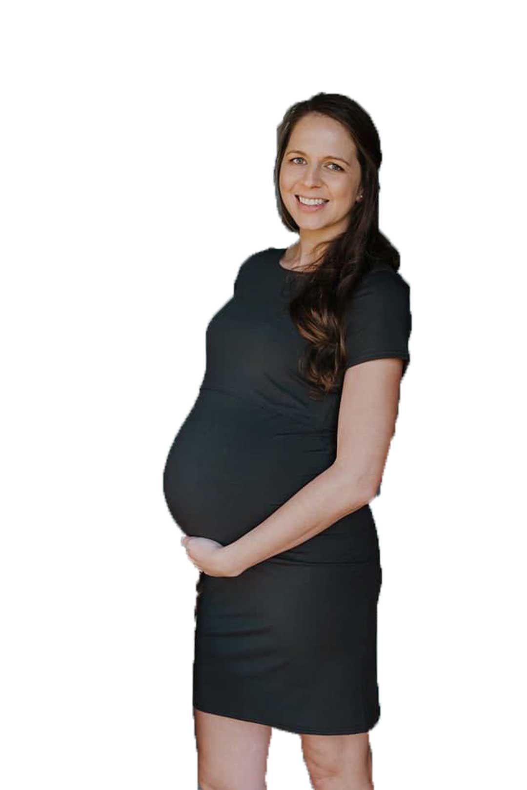 Mim & Bas 'The Essential' Maternity Dress - Charcoal