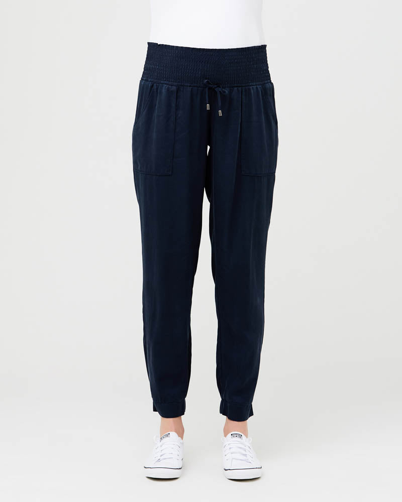 &#39;Off Duty&#39; Tencel Maternity Pants - Navy