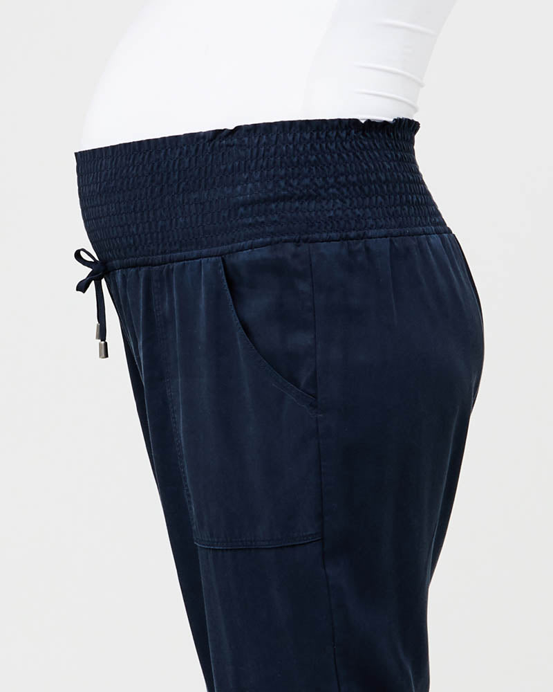 &#39;Off Duty&#39; Tencel Maternity Pants - Navy