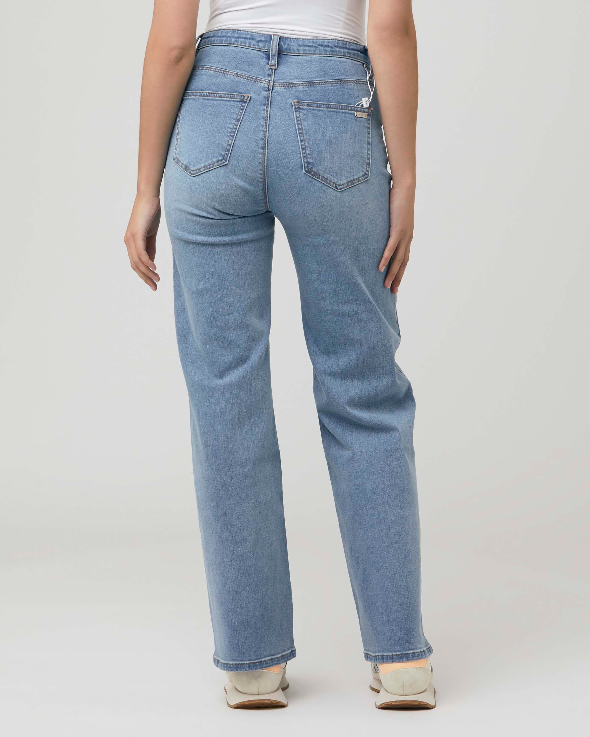 &#39;Kyle&#39; Wide-Leg Maternity Jeans - Light Blue