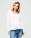 Ripe Maternity Organic Nursing Top - White