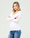 Ripe Maternity Organic Nursing Top - White