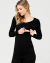 Ripe Maternity Organic Nursing Top - Black