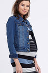 Maternity Denim Jacket with Side Zips