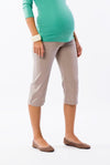 Bloom Essentials Maternity Crop Pants - Stone