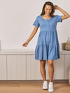 Angel Maternity &#39;Lana&#39; Tiered Dress - Blue