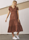 Angel Maternity &#39;Valerie&#39; Bamboo Midi Dress - Chocolate Brown