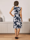 Angel Maternity Classic Wrap Feeding Dress - Navy Floral