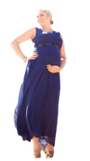 Angel Maternity &#39;Jewel&#39; Maternity Formal Dress - Navy Blue