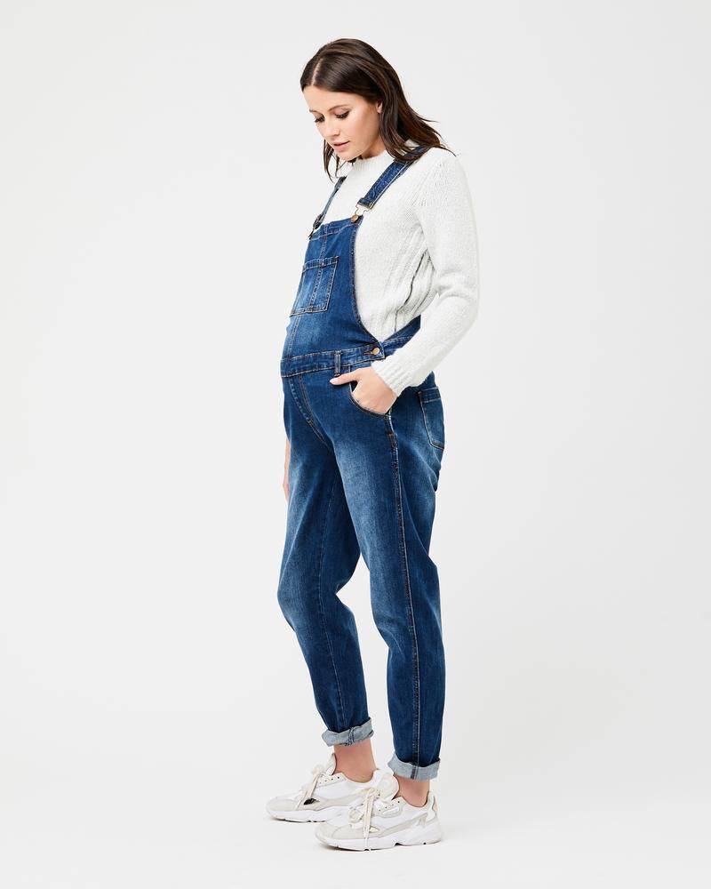 Denim Maternity Overalls - Indigo